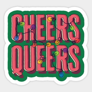 Festive Cheers Queers Sticker